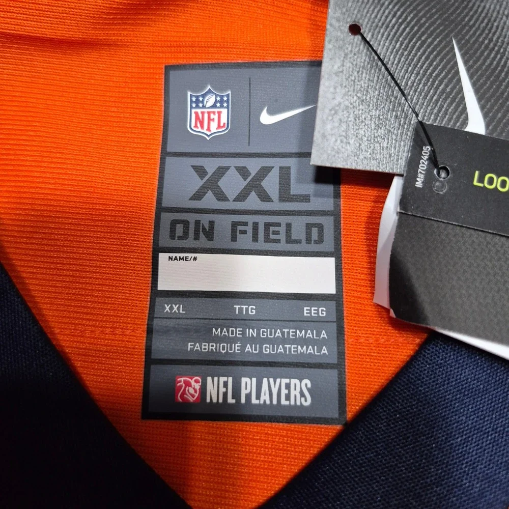 Russell Wilson Denver Broncos Nike Football Game Jersey Men's Size 2XL Orange
